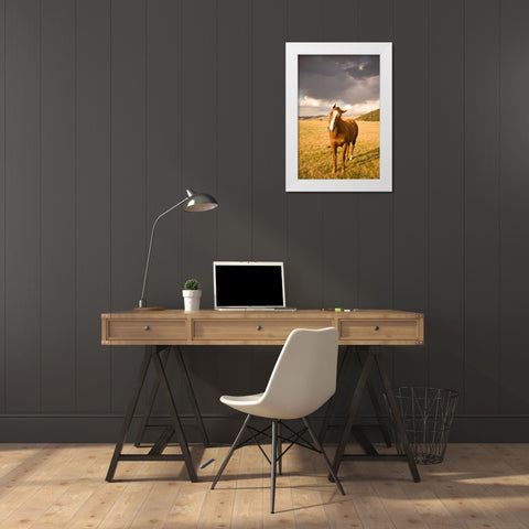 Out in the Pasture I White Modern Wood Framed Art Print by Millet, Karyn