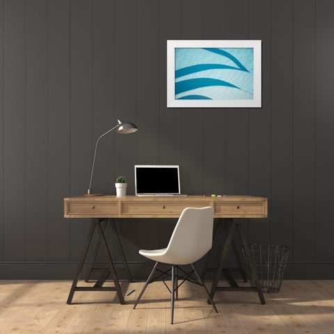 Blue White Modern Wood Framed Art Print by Millet, Karyn