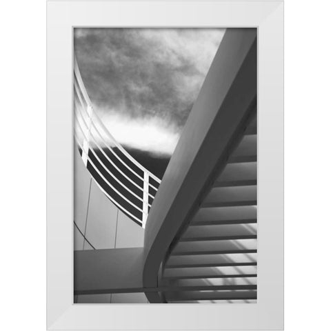 On the Balcony I White Modern Wood Framed Art Print by Millet, Karyn