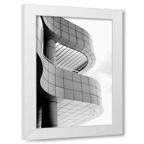 On the Balcony II White Modern Wood Framed Art Print by Millet, Karyn