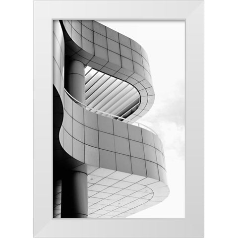 On the Balcony II White Modern Wood Framed Art Print by Millet, Karyn