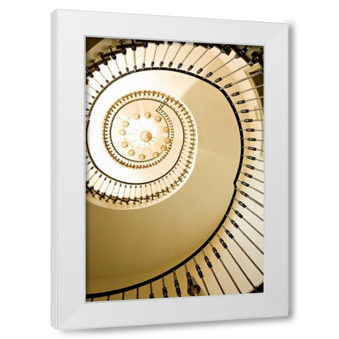 Taking the Stairs II White Modern Wood Framed Art Print by Millet, Karyn