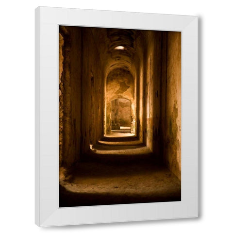 Down the Hall II White Modern Wood Framed Art Print by Millet, Karyn