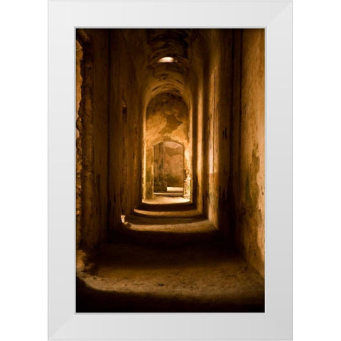 Down the Hall II White Modern Wood Framed Art Print by Millet, Karyn