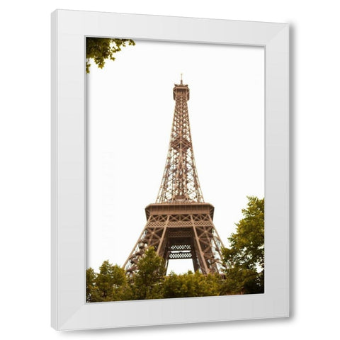 Eiffel Tower I White Modern Wood Framed Art Print by Millet, Karyn