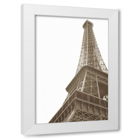 Eiffel Tower IV White Modern Wood Framed Art Print by Millet, Karyn