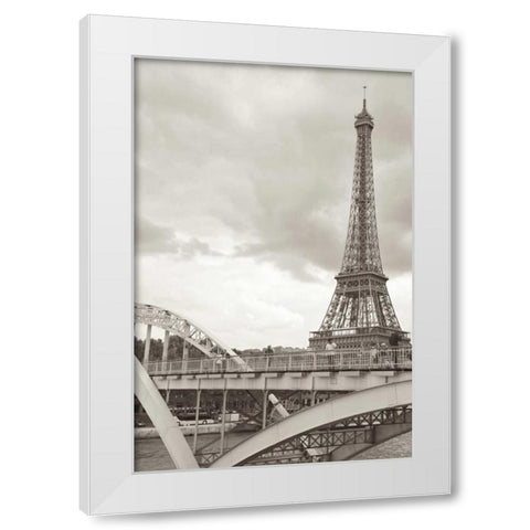 Eiffel Tower VI White Modern Wood Framed Art Print by Millet, Karyn