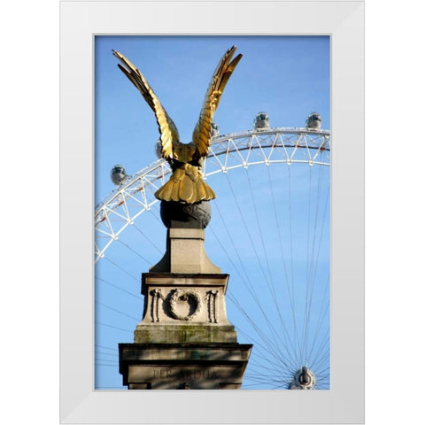 London Eye White Modern Wood Framed Art Print by Millet, Karyn