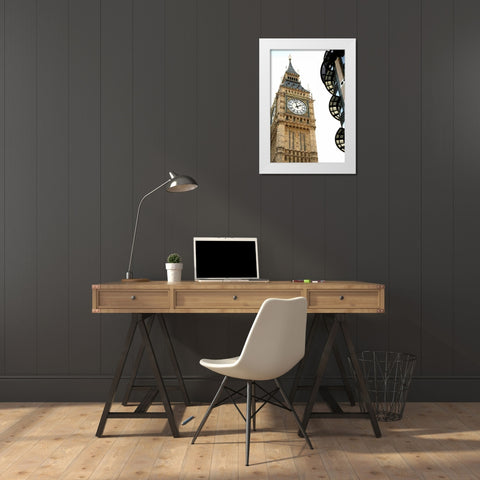 Big Ben White Modern Wood Framed Art Print by Millet, Karyn