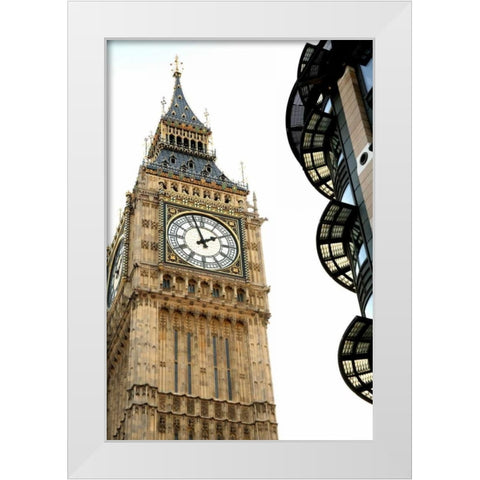 Big Ben White Modern Wood Framed Art Print by Millet, Karyn