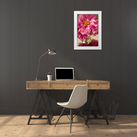 Pink Bouquet White Modern Wood Framed Art Print by Millet, Karyn