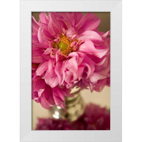 Pink Bouquet White Modern Wood Framed Art Print by Millet, Karyn