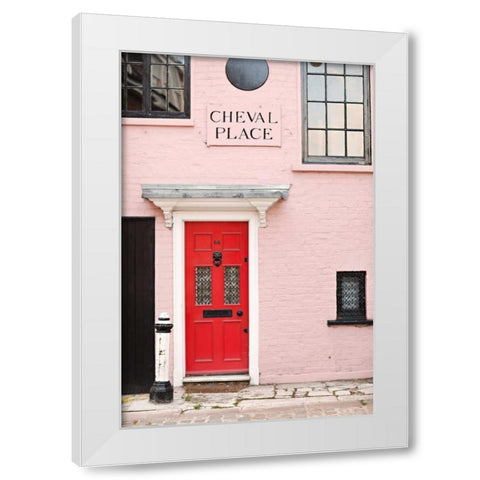 Red Door White Modern Wood Framed Art Print by Millet, Karyn