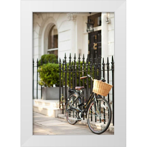 Go by Bike I White Modern Wood Framed Art Print by Millet, Karyn