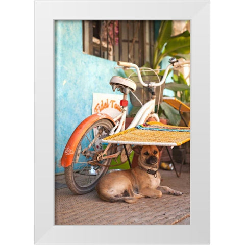 A Dogs Life IV White Modern Wood Framed Art Print by Millet, Karyn