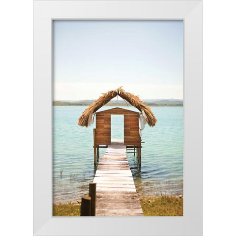 Tropical Oasis I White Modern Wood Framed Art Print by Millet, Karyn