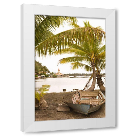 Tropical Oasis III White Modern Wood Framed Art Print by Millet, Karyn