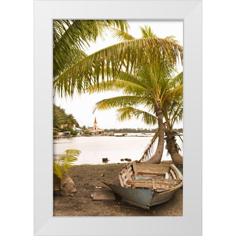 Tropical Oasis III White Modern Wood Framed Art Print by Millet, Karyn