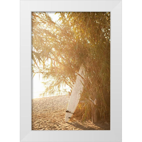 Tropical Oasis V White Modern Wood Framed Art Print by Millet, Karyn