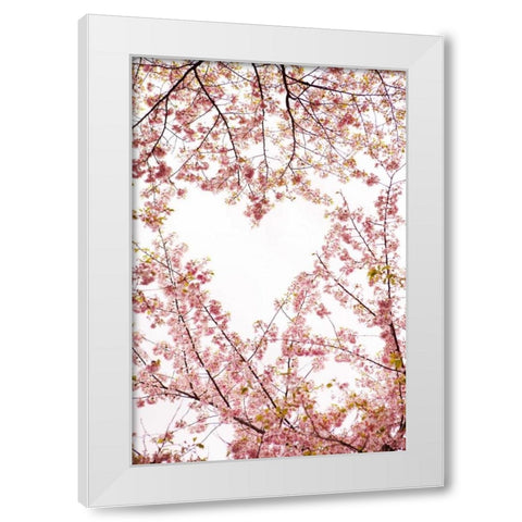 Heart in the Trees I White Modern Wood Framed Art Print by Millet, Karyn