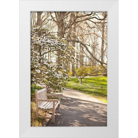 In the Park II White Modern Wood Framed Art Print by Millet, Karyn