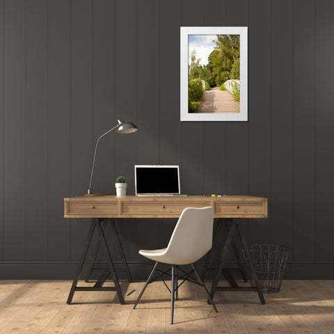 Secret Garden IV White Modern Wood Framed Art Print by Millet, Karyn
