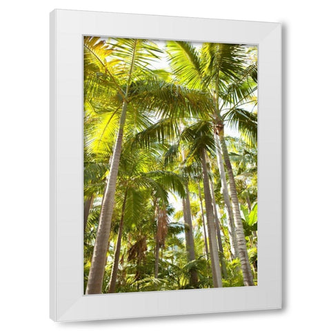 Tropical Oasis I White Modern Wood Framed Art Print by Millet, Karyn