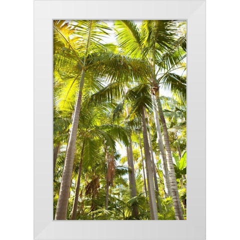 Tropical Oasis I White Modern Wood Framed Art Print by Millet, Karyn