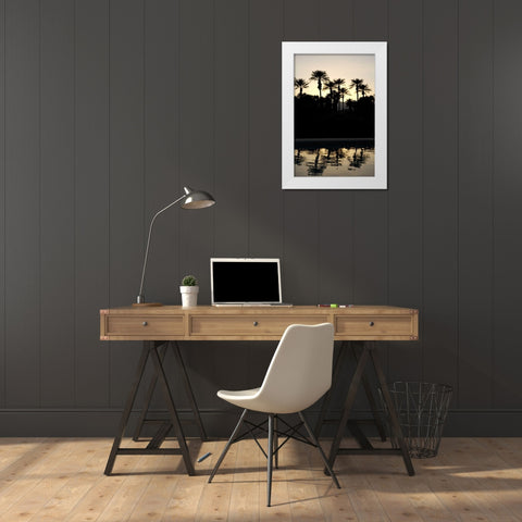 Tropical Silhouette II White Modern Wood Framed Art Print by Millet, Karyn