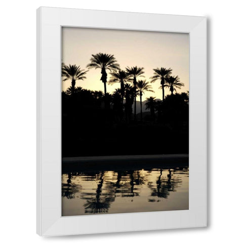 Tropical Silhouette II White Modern Wood Framed Art Print by Millet, Karyn