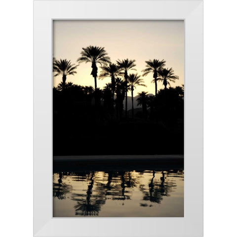 Tropical Silhouette II White Modern Wood Framed Art Print by Millet, Karyn