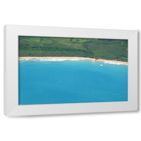 Vieques Sea I White Modern Wood Framed Art Print by Millet, Karyn