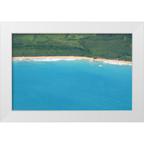 Vieques Sea I White Modern Wood Framed Art Print by Millet, Karyn