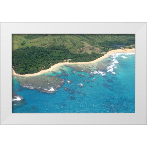 Vieques Sea II White Modern Wood Framed Art Print by Millet, Karyn