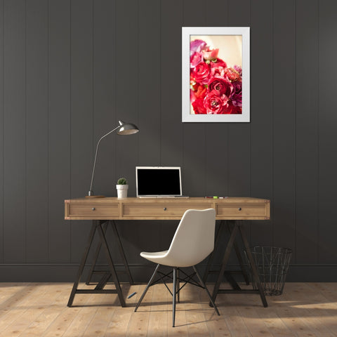 Peony Bouquet I White Modern Wood Framed Art Print by Millet, Karyn