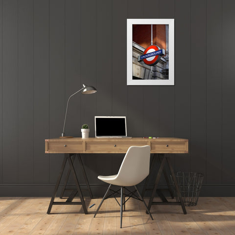 London Underground White Modern Wood Framed Art Print by Millet, Karyn