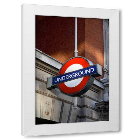 London Underground White Modern Wood Framed Art Print by Millet, Karyn