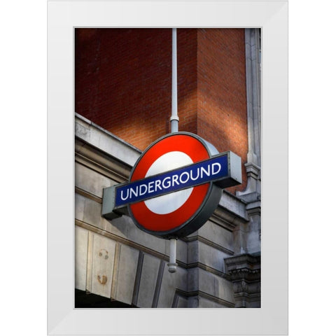 London Underground White Modern Wood Framed Art Print by Millet, Karyn