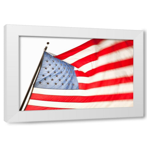 Stars and Stripes II White Modern Wood Framed Art Print by Millet, Karyn