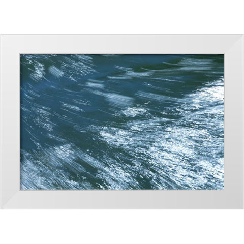 Rushing Water I White Modern Wood Framed Art Print by Millet, Karyn