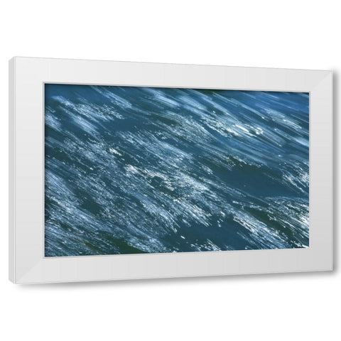 Rushing Water II White Modern Wood Framed Art Print by Millet, Karyn