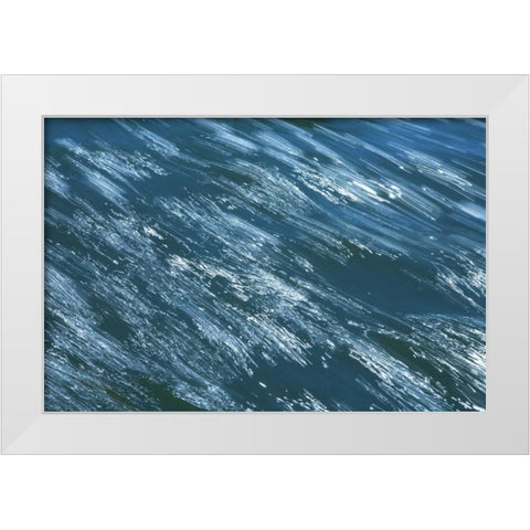 Rushing Water II White Modern Wood Framed Art Print by Millet, Karyn