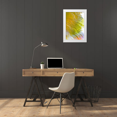 In Motion I White Modern Wood Framed Art Print by Millet, Karyn