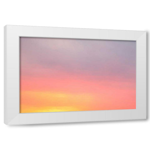 Sunset Sky II White Modern Wood Framed Art Print by Millet, Karyn