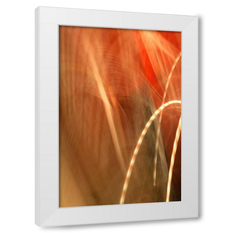 Copper Curves I White Modern Wood Framed Art Print by Millet, Karyn