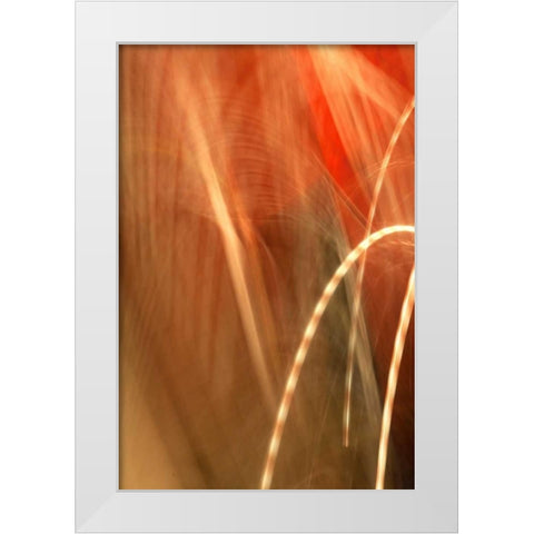 Copper Curves I White Modern Wood Framed Art Print by Millet, Karyn