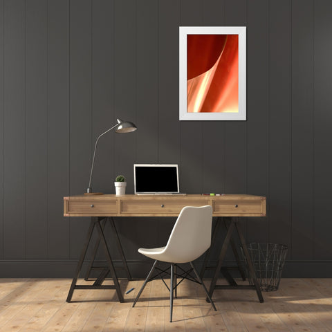 Copper Curves II White Modern Wood Framed Art Print by Millet, Karyn