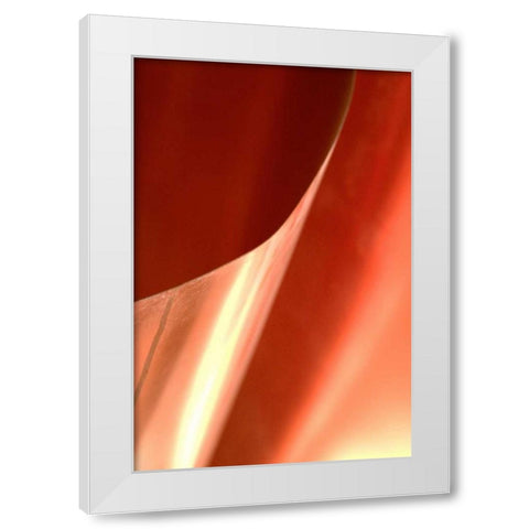Copper Curves II White Modern Wood Framed Art Print by Millet, Karyn