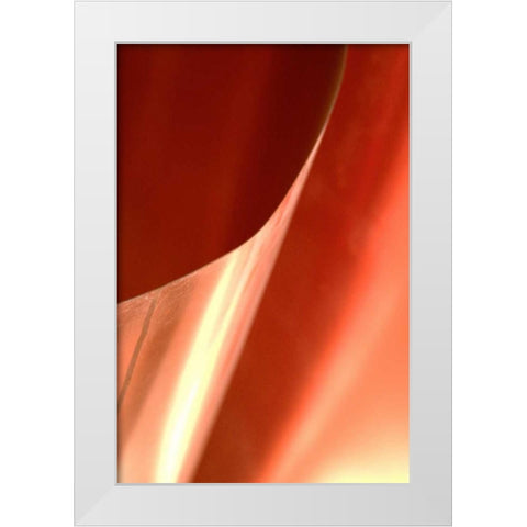Copper Curves II White Modern Wood Framed Art Print by Millet, Karyn