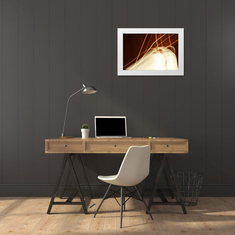 Dancing Lights I White Modern Wood Framed Art Print by Millet, Karyn